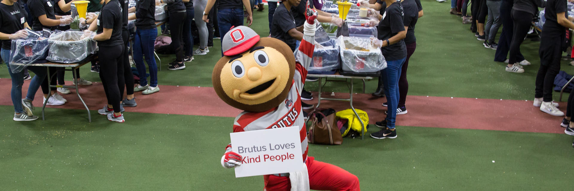 Brutus Buckeye at the Pack Shack event