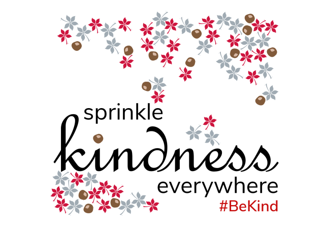 Graphic that reads Sprinkle kindness everywhere #bekind